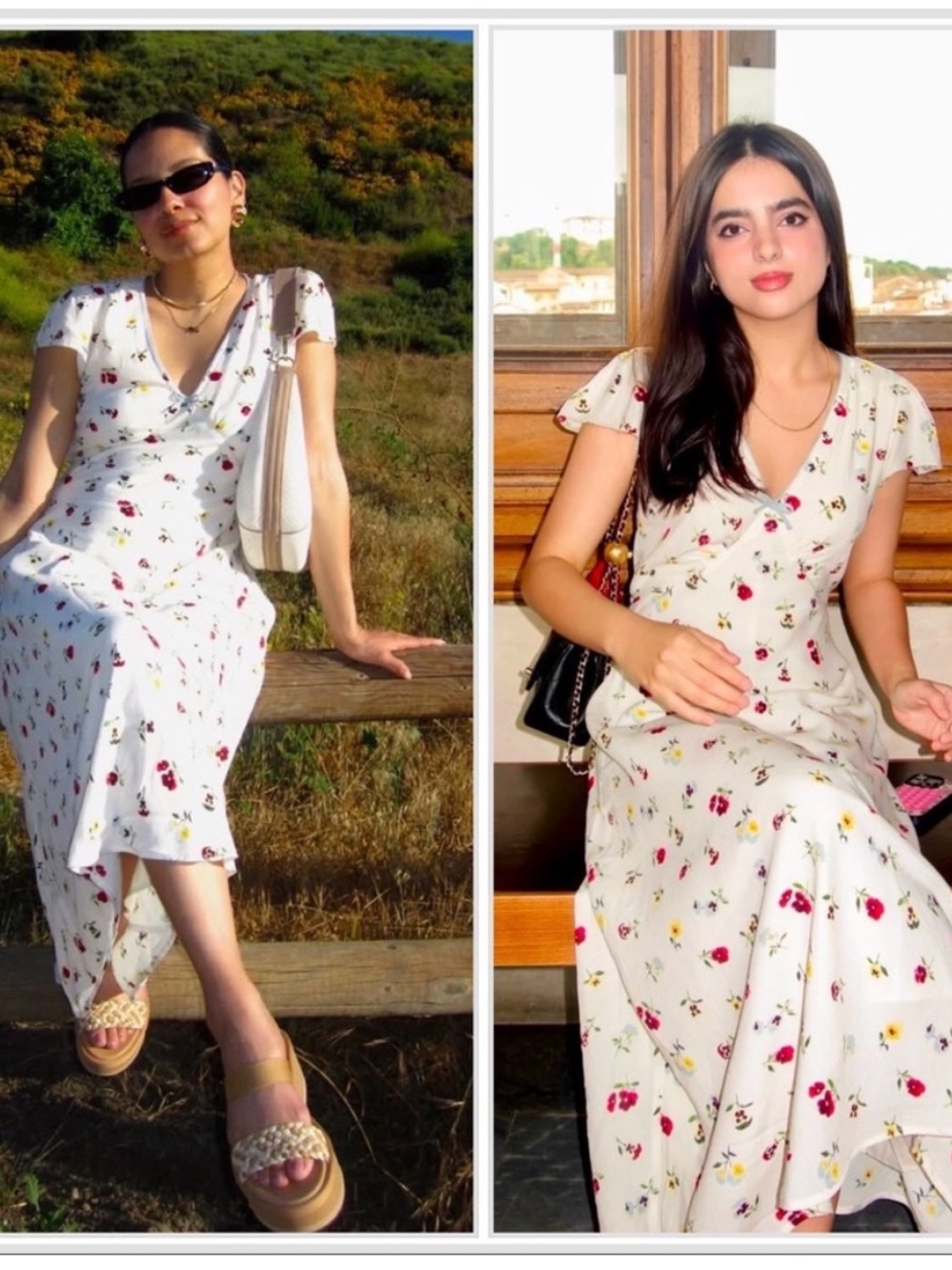 Gap x Doen Pansy Floral Blue Trimmed Tie Midi Dress New Size 4 Cottagecore - Picture 7 of 16